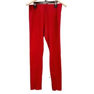 Bold Elements Red Pull On High Rise Skinny Pants Split Hem Detail Flattering SM